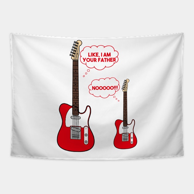 Guitar Funny Tapestry by alexwestshop