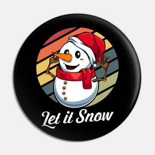 Snowman - Retro Style Vintage Winter Xmas Pin