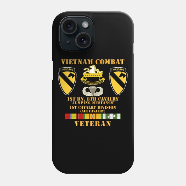 Vietnam Combat Vet w 1st Bn 8th Cav 1st Cav Div - Jump Mustangs - Hat Phone Case by twix123844