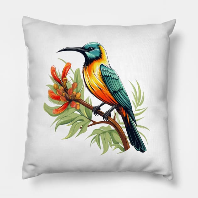 Sunbird Pillow by zooleisurelife
