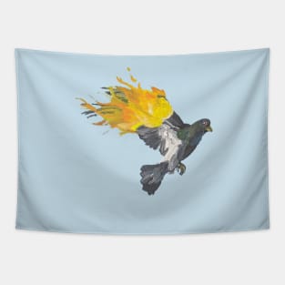 Flaming Pigeon Tapestry