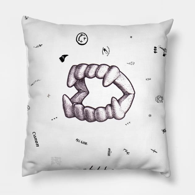 Bite Me! Pillow by Peter Ricq