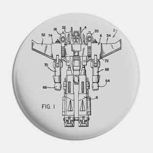 Starscream Transformers Movie Original Patent Pin