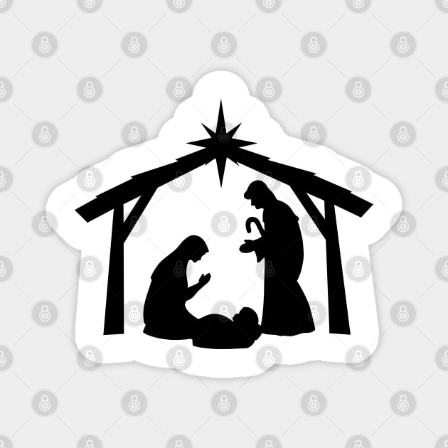 The Christmas Nativity Scene Magnet by Lady Lilac