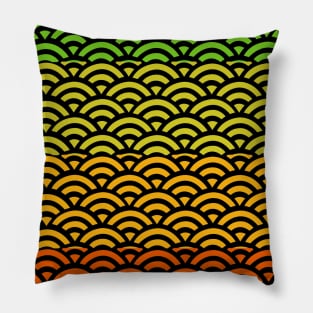 Retro Japanese Clouds Pattern RE:COLOR 05 Pillow