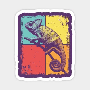 Cool Chameleon Reptile Retro Pop Art Print Magnet