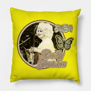 Vintage dolly parton 80s Pillow