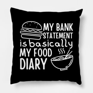 My Bank Statement Is Basically My Food Diary Pillow