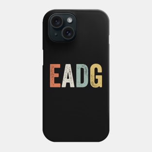 Bass Player Gift - Distressed Retro Vintage EADG 4-String Phone Case