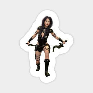 Warrior amazon woman with metal blades Magnet