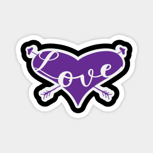 Love is Love Purple Magnet