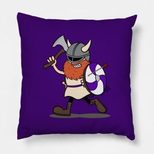 Viking Berserker Cartoon (Player 6 / purple version) Pillow