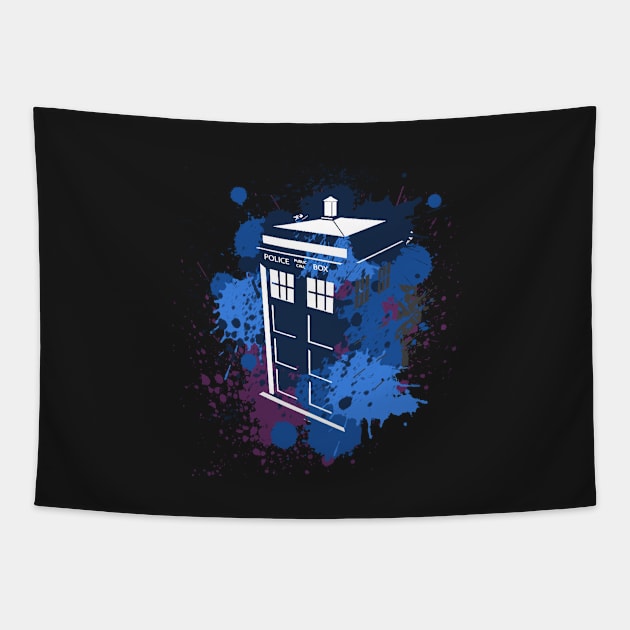 Paint Tardis Tapestry by Insomnia