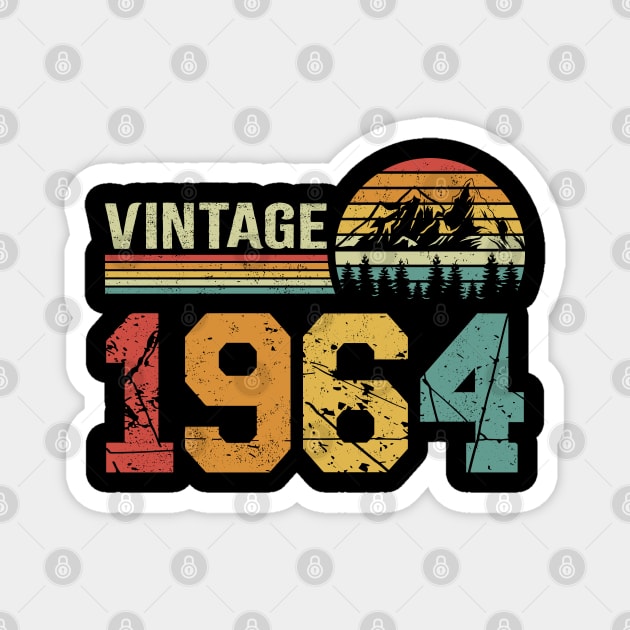 Vintage 1964 60th Birthday Gift Classic Distressed Magnet by Cuteness Klub