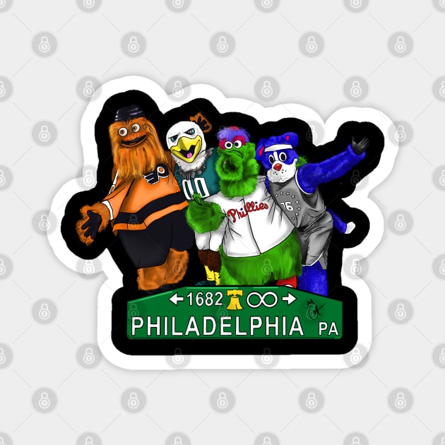 Philly Mascots Magnet by ATruMovement