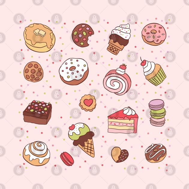 Cute sweet desserts by Yarafantasyart