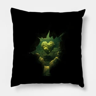 Stone Heart  Anamorphic Illusion  ( Large Print ) Pillow