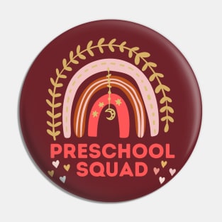 rainbow preschool squad back to school shirt Pin