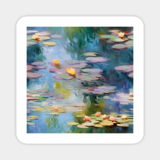 Monet Style Water Lilies 6 Magnet