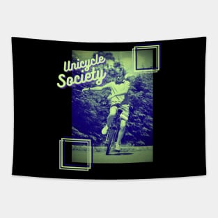 Unicycle Society Einrad Retro Artist Zirkus Tapestry