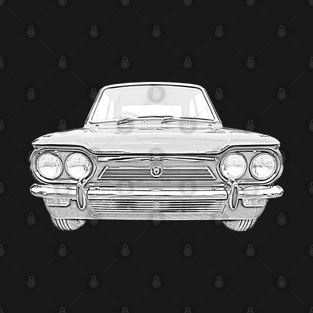 Singer Chamois 1960s British classic car monochrome by soitwouldseem