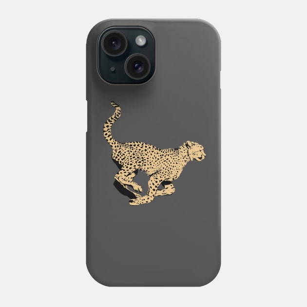 Running Cheetah Phone Case by UrsulaRodgers