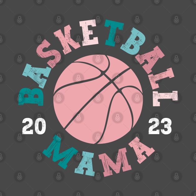 Basketball Mama 2023 Soft Colors around Ball by BeeDesignzzz