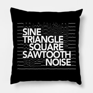 Sine, Triangle, Square, Sawtooth, Noise Glitch Synthesizer Pillow