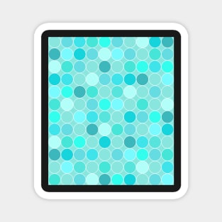 Bright Blue Geometric Circles Pattern Magnet