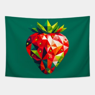 Abstract Geometric Strawberry - Color Design Tapestry