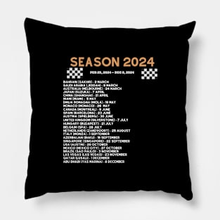 Formula 1 calendar 2024, season 2024 Pillow