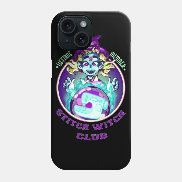 Stitch Witch Club Phone Case by Littleguntank