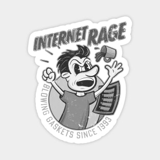 Internet Rage in Grayscale Magnet