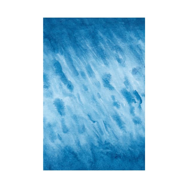 Blue watercolor abstract painting by shoko