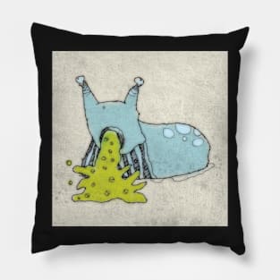 VOMIT SLUG ... A FUTURE FOODSTUFF. Pillow