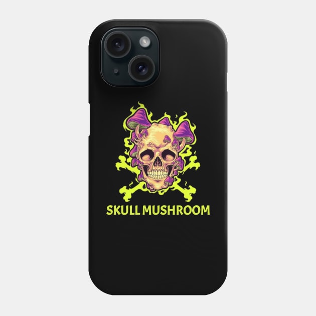 Skullmushroom light Phone Case by MAGIC MUSHROOM
