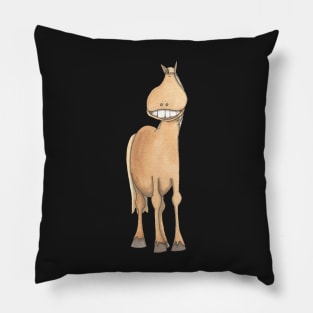 Horse, with perfect teeth! Give us a smile! Pillow