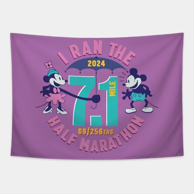 I Ran the WDW 7.1 Mile Half Marathon Tapestry by GoAwayGreen