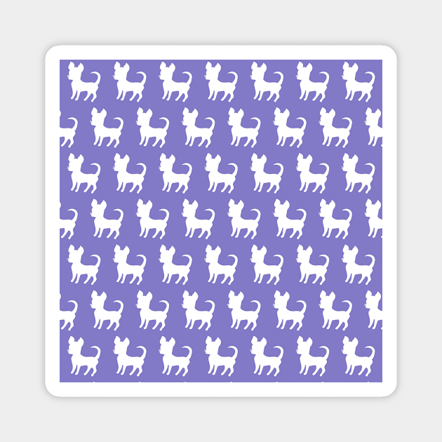 Chihuahua silhouette print (large) lilac Magnet by bettyretro