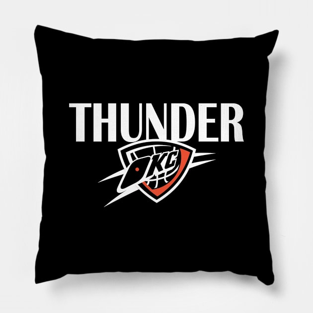 Thunder Okc Pillow by Jessy Stannie