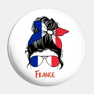 France girl, France Flag, France gift heritage, French girlfriend Pin