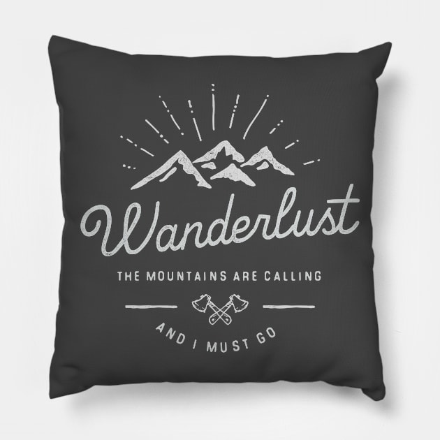 Mountains are calling Pillow by Dennson Creative