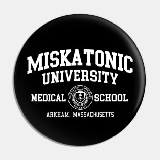 Miskatonic University White Print Pin