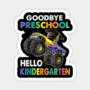 Goodbye Preschool Kindergarten Monster Truck Graduation Boys Magnet