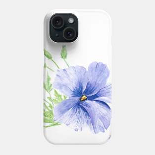 Hibiscus Flower Watercolour Painting Phone Case