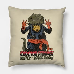 Croctor Strange - retro Pillow