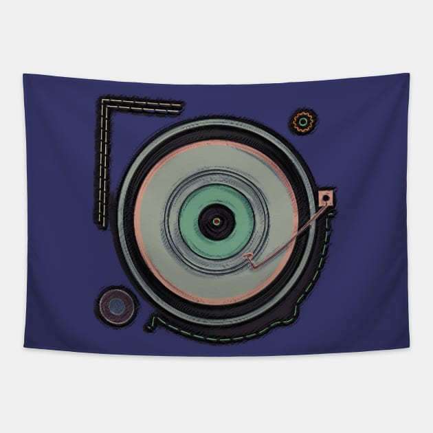 Turntable Distressed Tapestry by Orbital Labs