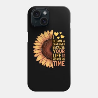 Funny Caregiver Caregivining Nurse Flower Floral Phone Case