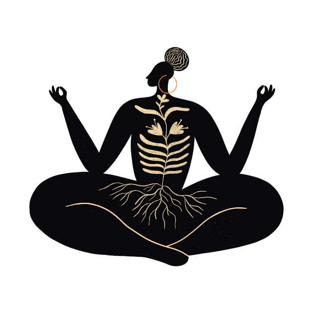 Meditation yoga pose illustration by WeirdyTales