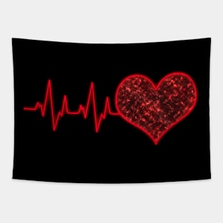 Cosmic heart pulse Tapestry